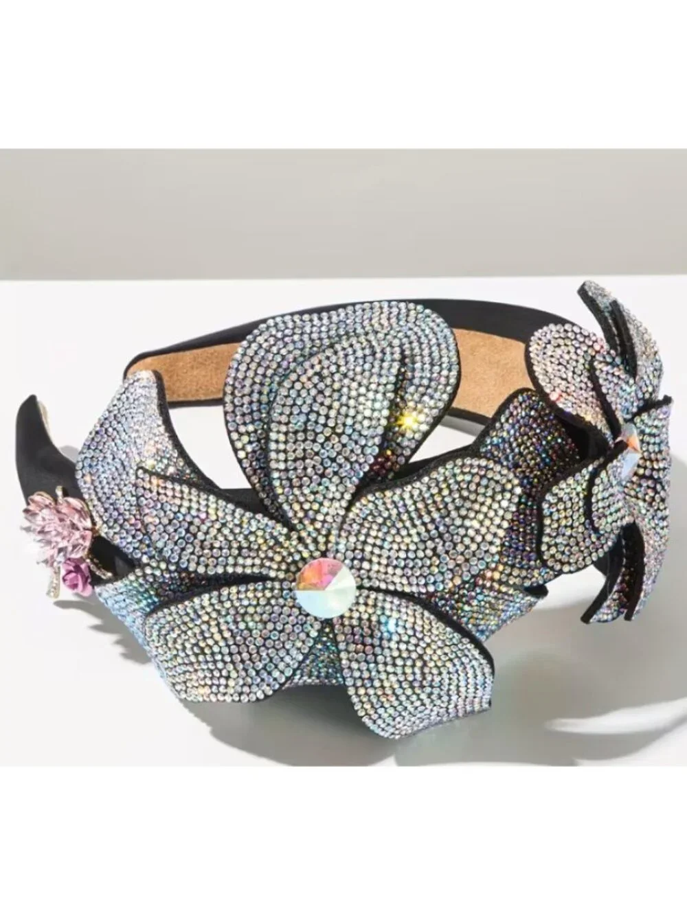 Luxury Crystal Rhinestone Floral Headband Baroque Wide Hair Band Wedding Party